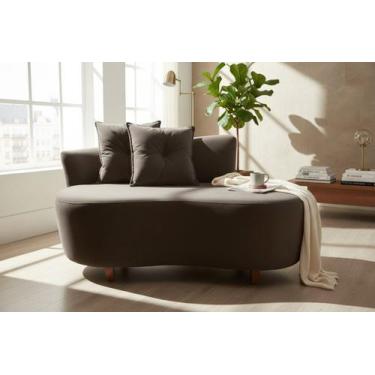 Imagem de Namoradeira Sofá Feijão Suria 150cm Orgânica Bouclé - Mansão Decor