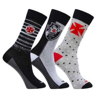 Imagem de Kit Com 3 Pares de Meia Vasco Juvenil Oficial
