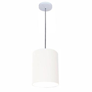 Imagem de Luminária Pendente Vivare Free Lux Md-4103 Cúpula em Tecido, Branco, B