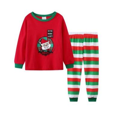 Imagem de Conjunto De Pijamas De Natal Para Meninos Com Estampa De Desenhos Anim