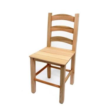 Imagem de Cadeira Rústica Quadrada de Madeira Crua  tam. 80 cm (VCTT-CR) - Vener