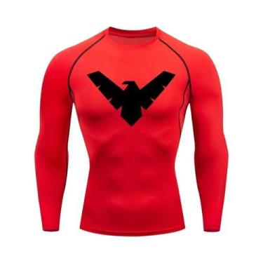 Imagem de Camiseta De Compressão Masculina De Secagem Rápida Para Corrida, Manga