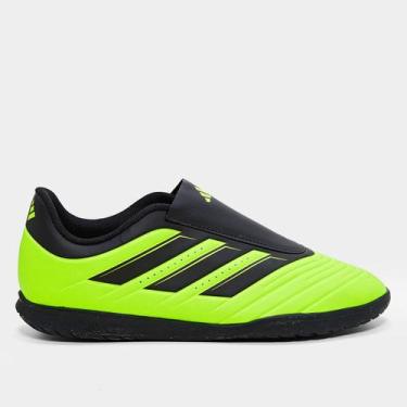 Imagem de Chuteira Futsal Infantil Adidas Rabisco II Laceless, Chumbo, 29