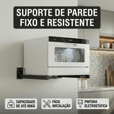 Imagem de Suporte de parede multi uso para microondas mini geladeira adegas lava