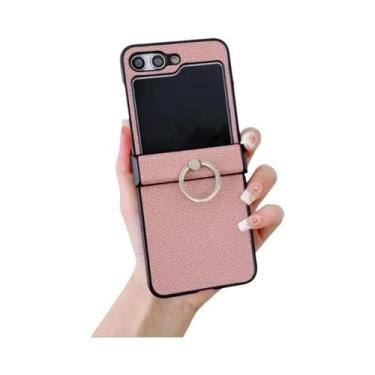Imagem de Capa De Couro Com Estampa De Lichia Para Samsung Galaxy Z Flip 7 6 5 4