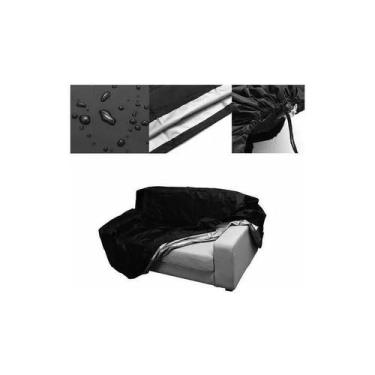 Imagem de Capa Impermeável Sofá 3 Lugares 350x120x90 Preta - SPTS
