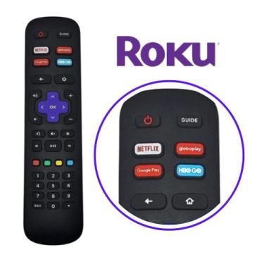 Imagem de Controle Remoto Para Smart TV Roku Compatível Philco / AOC Netflix/Glo