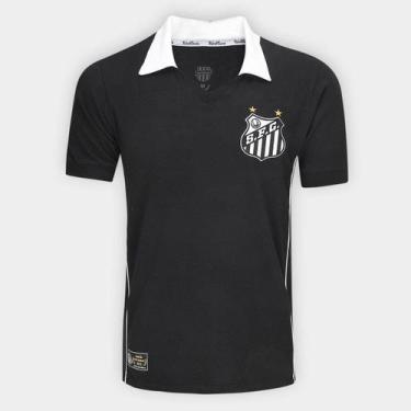 Imagem de Camisa Polo Santos 2010 Retrômania Masculina, Preto, P