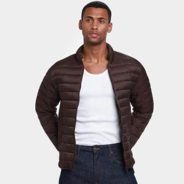 Imagem de Jaqueta Puffer Hering Masculina, Marrom escuro, P