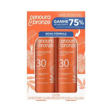 Imagem de Kit Protetor Solar Aerosol Cenoura & Bronze FPS 30 200ml 2 Unidades - 