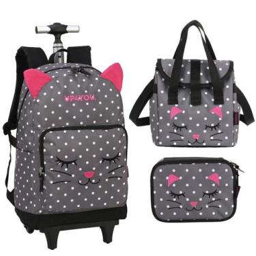 Imagem de Kit Mochila de Rodinha Up4You Luxcel - 46672, Único, Cinza