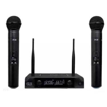 Imagem de Microfone Sem Fio Duplo UHF - Dylan UDX-02 Multi, Preto
