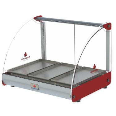Imagem de Estufa de Aquecimento Curva para Alimentos PRV-03E 3 Bandejas 250W Vermelho 220V Progás