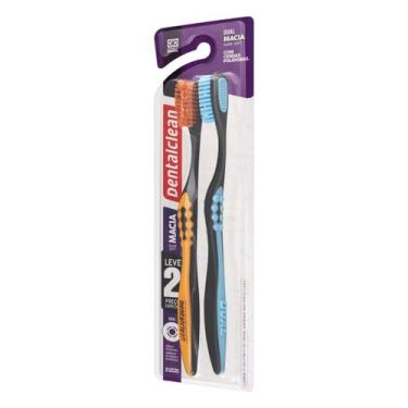 Imagem de Kit 2 Escova Dental Adulto Macia Dual Black Dentalclean