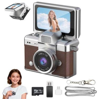 Imagem de Mini câmera Lenane com tela giratória de 1,47" 1080P HD 16GB