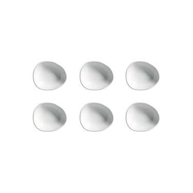 Imagem de Conjunto de Cumbucas Oval Porto Brasil Orgânico New White 265ml - 6 Peças