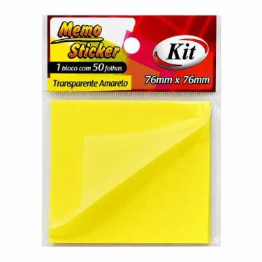 Imagem de Blocos Adesivos (PostIt) - Transparente - 76x76mm - Bloco com 50 folha