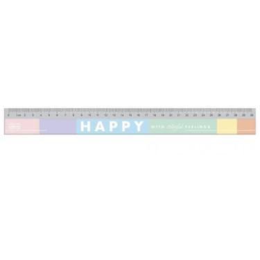 Imagem de Régua Escolar 30cm em Poliestireno Happy - Tilibra