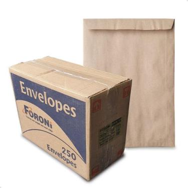 Imagem de Envelope Kraft Pardo Natural A4 229X324mm 80g Caixa com 250 unidades -