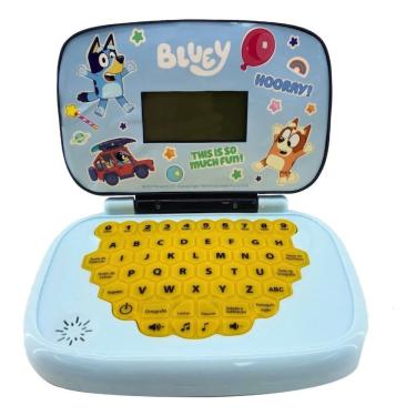 Imagem de Laptop Infantil Bluey Bilíngue com Atividades Educativas em Português e Inglês Azul Candide