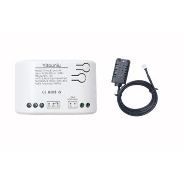 Imagem de Módulo Relé WiFi Yitouniu 85250V com Controle de Temperatura e Umidade