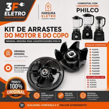 Imagem de Kit de Arrastes Originais do Copo e Motor para Liquidificador Philco P