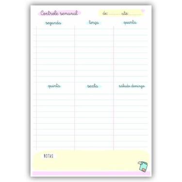 Imagem de Planner Semanal Blocado A5 - - NoBrand