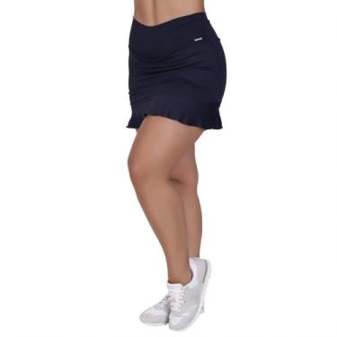 Imagem de Short Saia Liso Curto Com Short Interno Light Poliamida - ORBIS FITNES