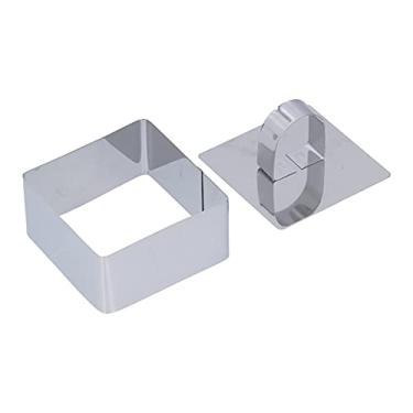 Imagem de Anéis de sobremesa, forma de bolo Seguro Prático Aço inoxidável Qualidade Conviniente Confiável para padaria para saladas Fabricação de bolos para ferramenta de cozimento para casa(#5)