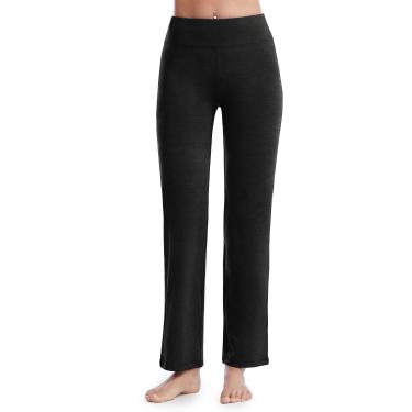 Imagem de Calças bootcut feminino de ioga com bolsos calça de treino de cintura alta calça de treino flare Cal