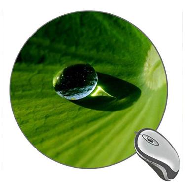 Imagem de Mouse pad de borracha para jogos Macro Dew on Lotus Leaf Round