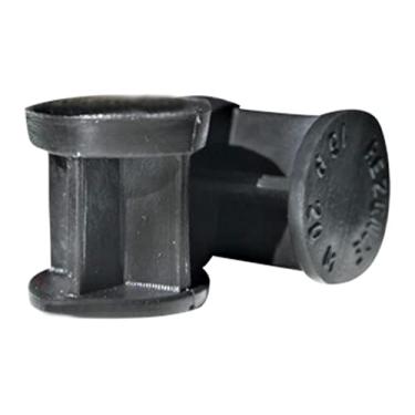 Imagem de 100 Buchas plásticas pretas recarga cartucho metal cal 20