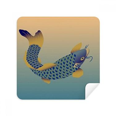 Imagem de Pintura Culture Blue Fish Glasses Pano Limpador de Tela Tecido de Camurça Pacote com 2