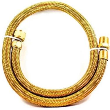Imagem de Mangueira Gás 1,20Mt 1/2 Mxf Malha Latão Interior Cobre