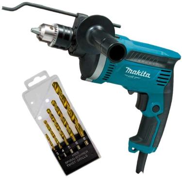 Imagem de Furadeira Industrial 1/2 POL 710W com Impacto M8100B MAKITA MT + Kit Brocas