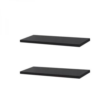 Imagem de Kit 2 Prateleiras 40 x 10cm Preta Suporte Invisível