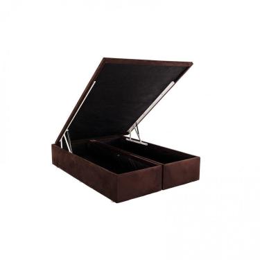 Imagem de Base Baú Camurça Super King 193x203x39cm Ortobom Marrom