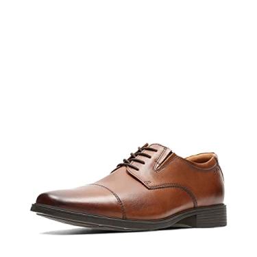 Imagem de Clarks Boné Oxford masculino Tilden, Couro marrom escuro, 41
