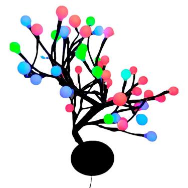 Imagem de Árvore Luminária Cerejeira 45cm 48 Leds Coloridos Bivolt