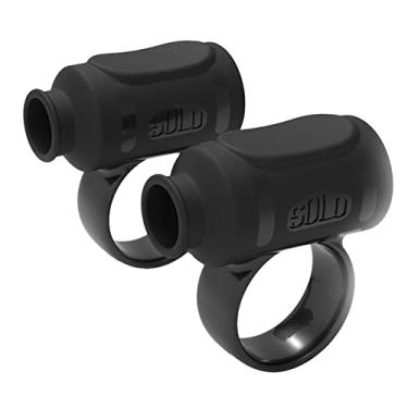 Imagem de Simhoa Drumstick Grips Slippage Reusable Silicone Drum Stick Control Clip Sleeves Twirling Rotating Controlling Finger Loop - 2# Black