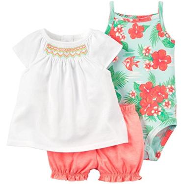 Imagem de Carter's Conjuntos de Capas de Fraldas para Bebês Meninas 121g488, Coral, 6 meses