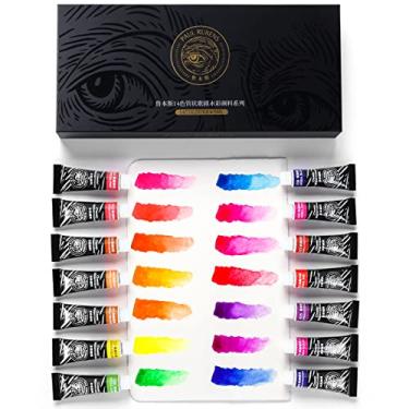 Imagem de Paul Rubens Tinta aquarela 14 cores neon vibrantes tubos aquarela, 5 ml cada tubo, materiais de arte para pintura em aquarela, quadrinhos, ilustração, decoração