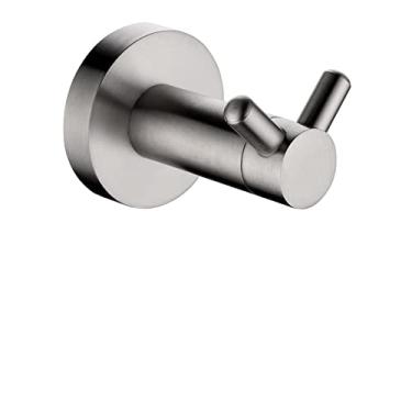 Imagem de Gancho de roupa SUS304 ganchos montados na parede para banheiro cozinha garagem roupão gancho preto prata ouro ferragens para banheiro, níquel redondo