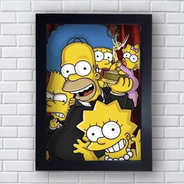 Imagem de Quadro Decorativo Geek MDF com Moldura - Troféu Simpsons