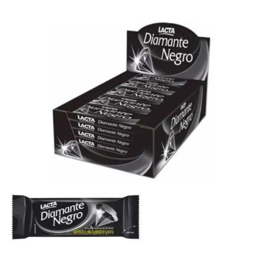 Imagem de Chocolate em Barra Diamante Negro Lacta 20g Pack 20 Unidades