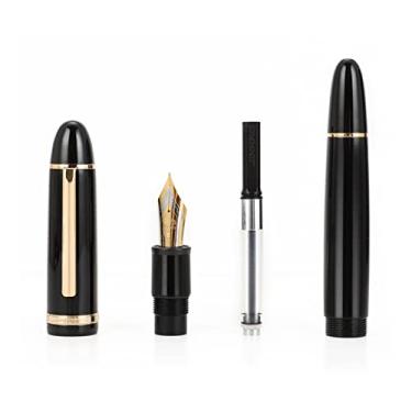 Imagem de Caneta tinteiro acrílica de 14,6 cm clipe de ouro de metal fino ponta de 0,5 mm caneta de tinta de escrita presente