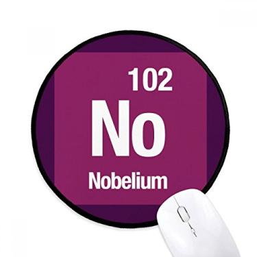 Imagem de DIYthinker NO Nobelium Chemical Element Chem Mouse Pad Desktop Office Tapete Redondo para Computador