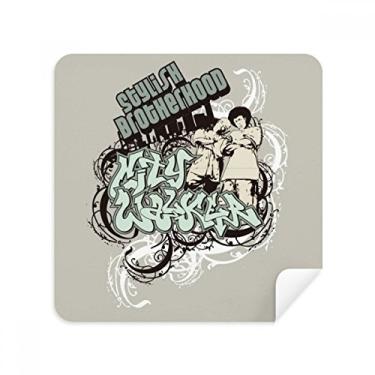 Imagem de Graffiti Cultura Rua Menino Elegante Brotherhood Óculos Pano de Limpeza Tela Telefone Tecido Camurça 2 peças