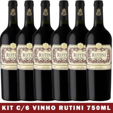 Imagem de Vinho Argentino Tinto Rutini Cabernet Malbec Kit C/6 750ml
