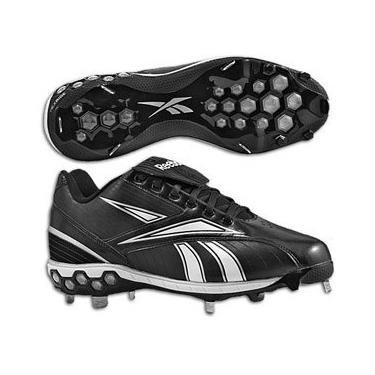 Imagem de Reebok Chuteira de beisebol masculina alta e justa de baixo hexagonal, Preto/branco, 10.5